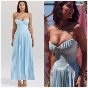 MARCELLA
Ocean Blue Pleated Maxi Dress
